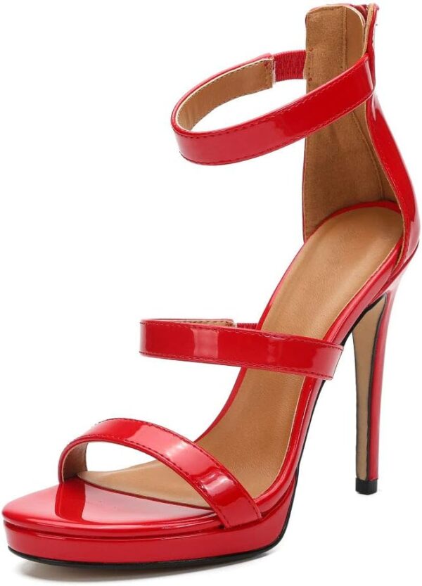 Unisex Men's Women's Strappy Heels, Stiletto High Heel Dress Pump Sandals