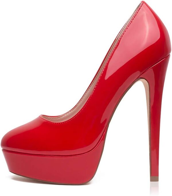 Women's Platform High Heels Pumps Shoes Peep Toe 5.5 inch Stilettos Slip On for Dress Wedding Party Prom