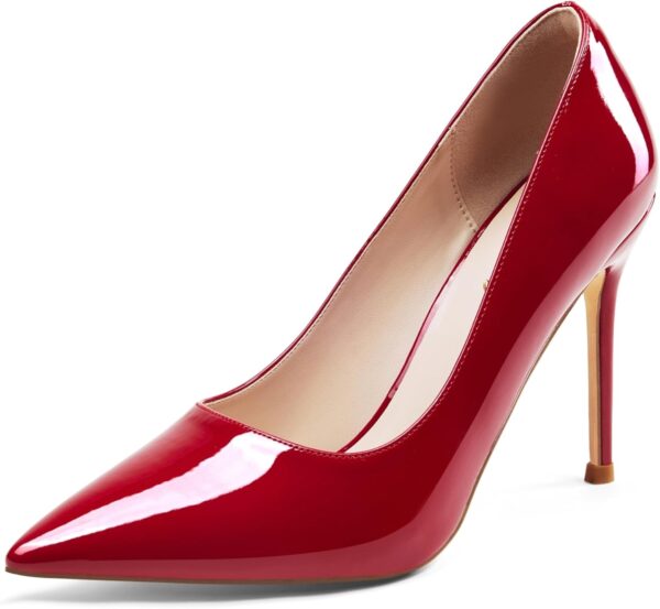 High Heels, Womens Pointed Toe Slip on Stilettos Party Wedding Pumps Basic Shoes