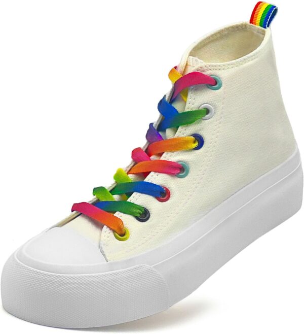 Womens Platform Canvas Sneakers Mens High Top Classic Canvas Shoes Unisex Casual Tennis Comfortable Fashion Sneakers Lace-Up