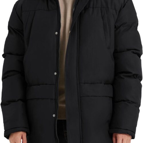 Men's Long Winter Hooded Jacket Warm Windproof Puffy Coat Padded Thicken Parka Jackets