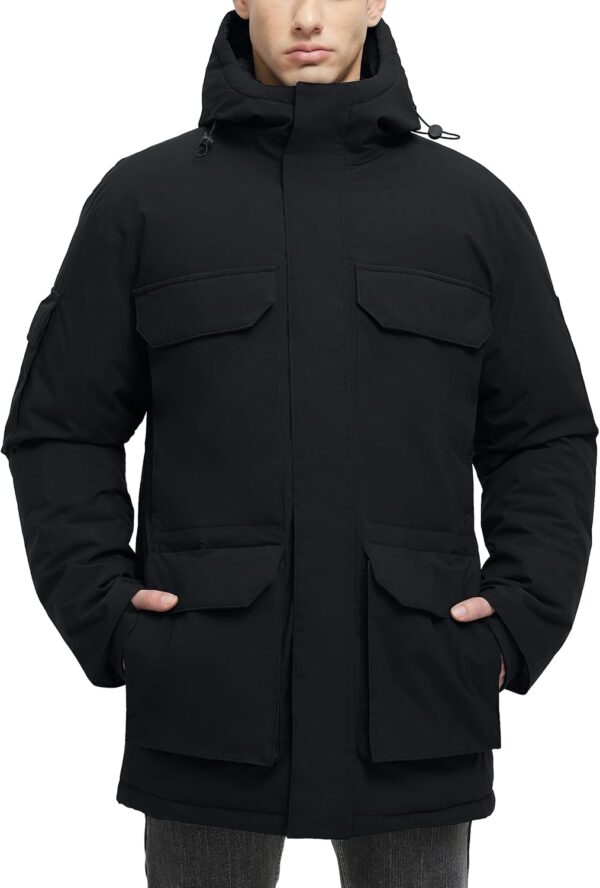 Winter Coats for Men Winter Jackets Waterproof Warm Insulated Thicken Long Down Jacket with Hood