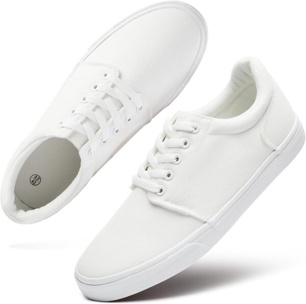 Mens Canvas Shoes Classic Men's Canvas Sneakers Low Top Tennis Shoes Lace up Comfortable Skate Casual Shoes