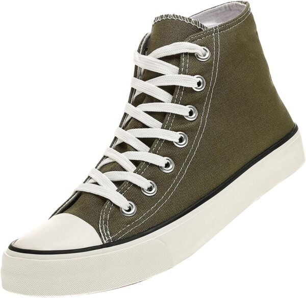 Women's High Top Canvas Sneakers Fashion Lace-up Classic Casual Walking Shoes